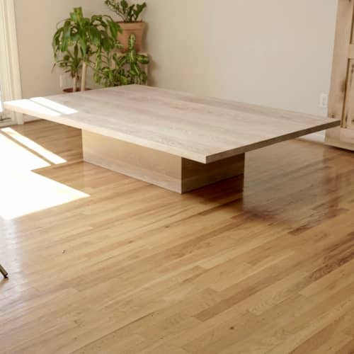 Modern Rectangular Coffee Table | Tables by Crafted Glory. Item composed of oak wood