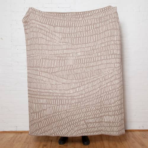 Terrains Throw | Hemp/ceniza | Linens & Bedding by Jill Malek Wallpaper. Item composed of cotton