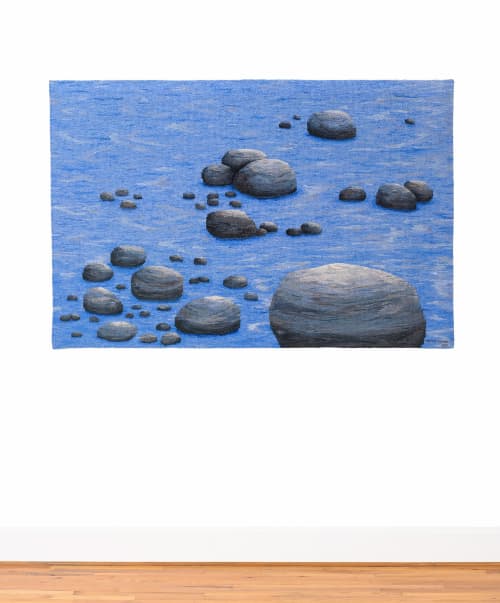 Shallow Water | Tapestry in Wall Hangings by Contemporary Tapestry Weaving. Item composed of fabric in contemporary or scandinavian style