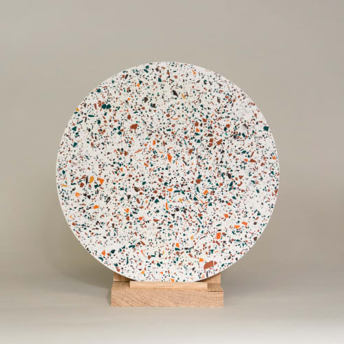 Round Terrazzo 16" - Kaleidoscope | Placemat in Tableware by Tropico Studio. Item made of stoneware