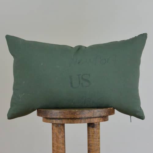 Vintage Army Decorative Lumbar Pillow 14x22 | Pillows by Vantage Design