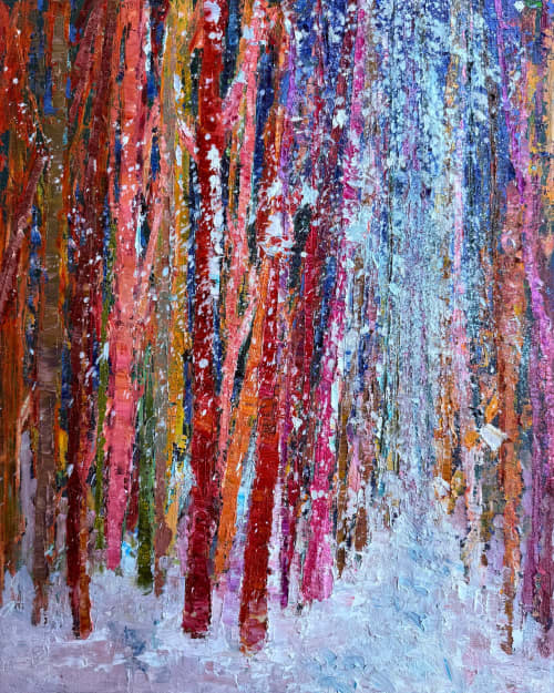 Winterland Path | Paintings by Checa Art