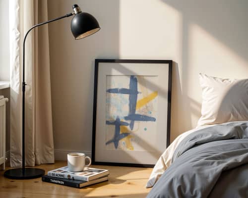 Slate 2 | Original Framed Abstract Paper Painting | Oil And Acrylic Painting in Paintings by Abby May