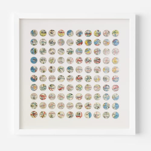One Hundred Continuous USA Dots Collage | Paintings by Amelia Coward