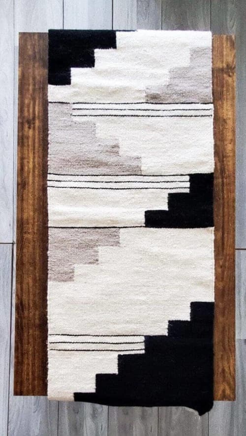 Terra Table Runner | Natural Wool | Linens & Bedding by Mumo Toronto. Item made of wool & fiber compatible with boho and country & farmhouse style