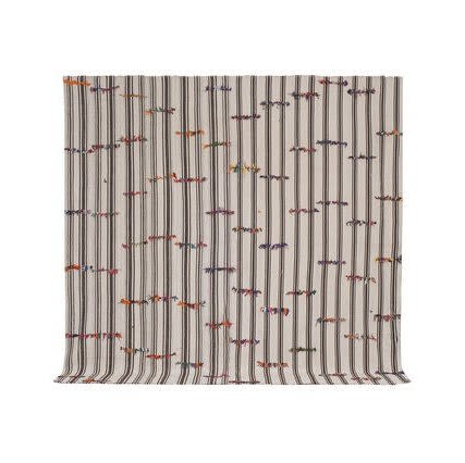 Vintage Oversized Turkish Hemp Kilim Rug With Tulu Details | Area Rug in Rugs by Vintage Pillows Store