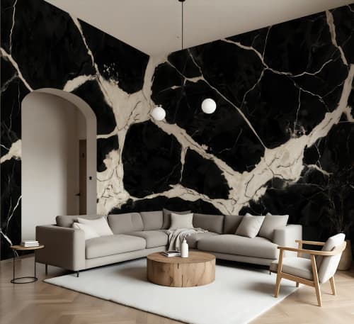Ink Fracture —  Luxe Textures Luxury Wallpaper Mural | Wall Treatments by ELLE WALLS