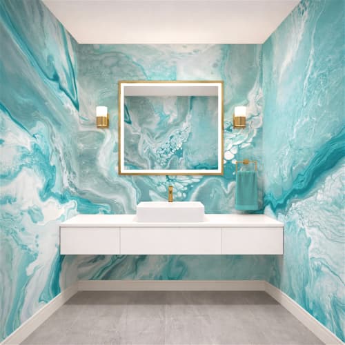Ice Dancer - Abstract Luxury Wallpaper Mural | Wall Treatments by ELLE WALLS