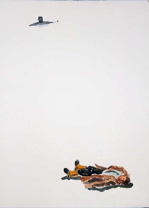 Dive! | Watercolor Painting in Paintings by Eric Farache Artist