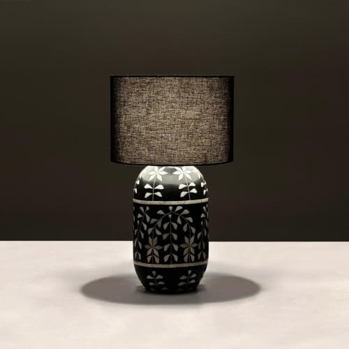 Kalla Petal Table Lamp | Lamps by Home Blitz. Item composed of cotton & metal compatible with contemporary style