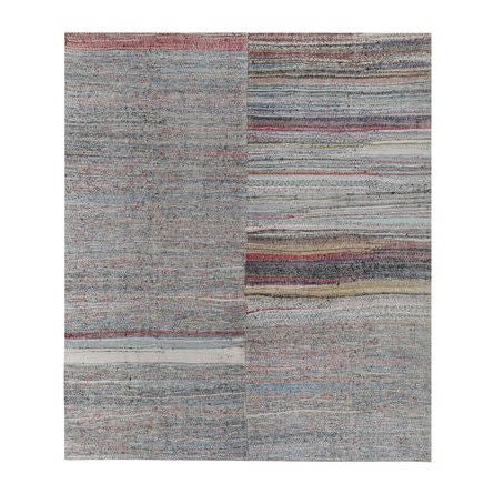 Vintage Two Panel Turkish Palas Kilim Rug 9'2'' X 10'4'' | Area Rug in Rugs by Vintage Pillows Store