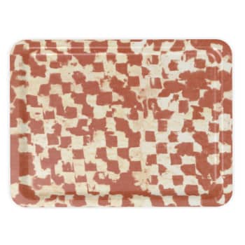 Decorative Tray: Tjap, Cinnamon | Serving Tray in Serveware by Philomela Textiles & Wallpaper. Item composed of synthetic