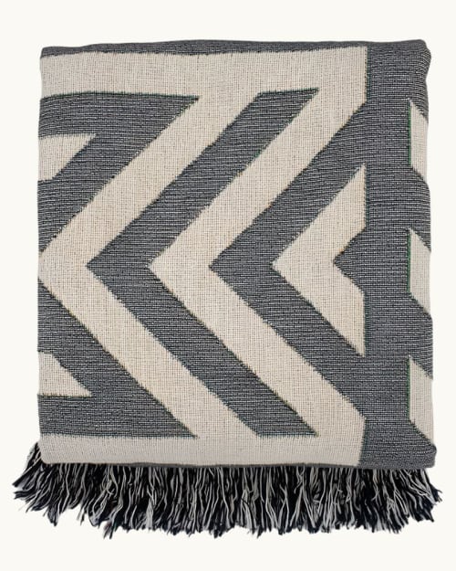 Signet Throw | Linens & Bedding by Karbon Market. Item made of cotton