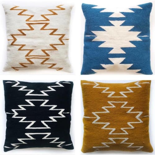 Cleo Set of 4 Handwoven Throw Pillows | Cushion in Pillows by Mumo Toronto. Item made of fabric