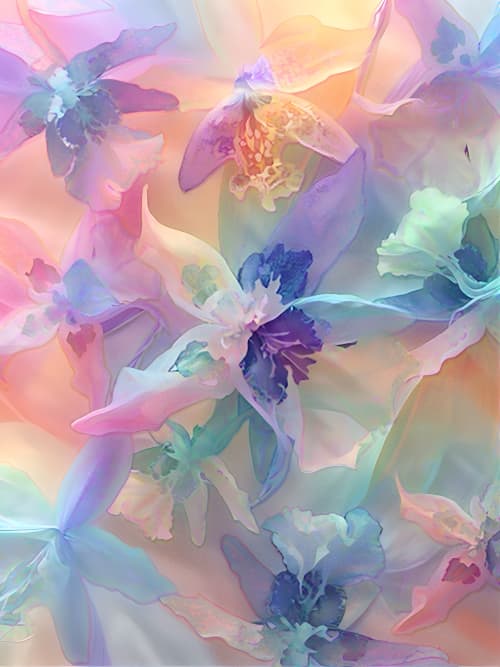 "The Florals" Pastel Composites Nos. 1-2-3-4 | Photography by Joanie Landau