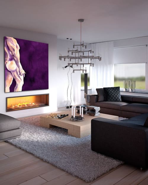 Temptation Nude Male Figurative | Prints by Brazen Edwards Artist. Item composed of canvas & paper