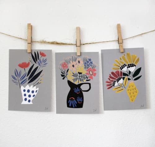 Vessels Print Set | Prints by Leah Duncan. Item composed of paper in mid century modern or contemporary style