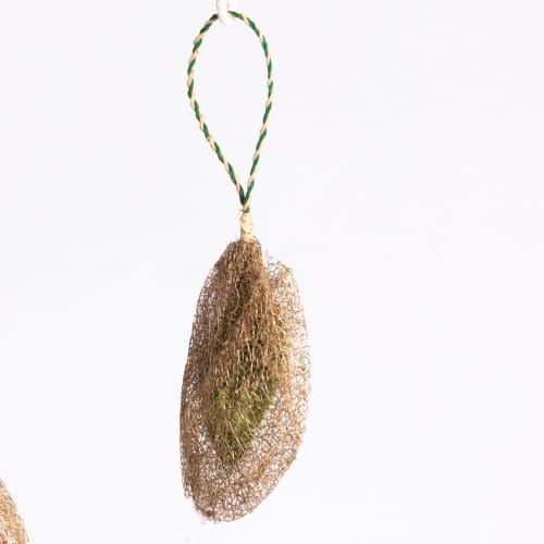 Madagascar Wild Silk Cocoon Ornament Green by Tanana Madagascar