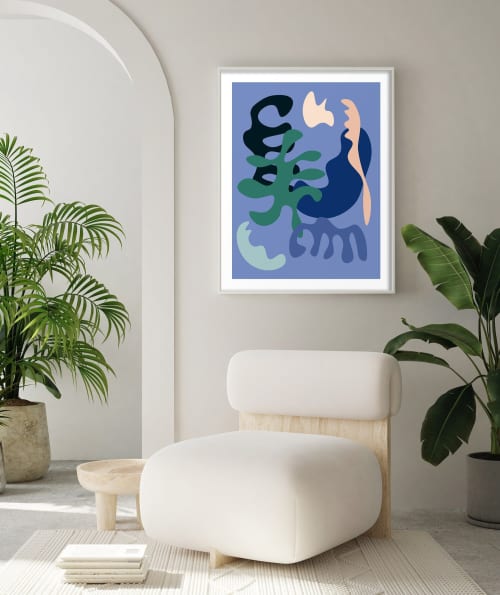 MidCentury Modern Abstract wall art, Colorful Abstract wall | Prints by Capricorn Press. Item composed of paper compatible with boho and minimalism style