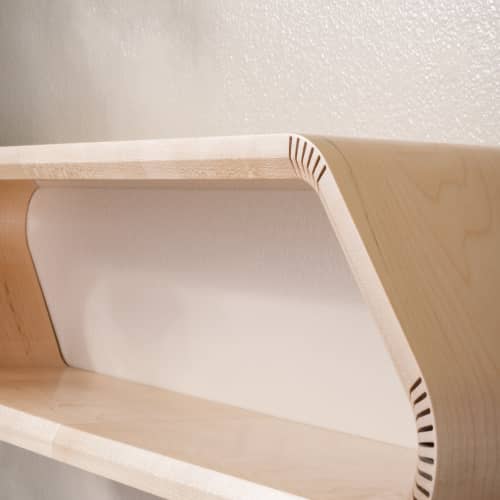 Mid Century Modern Floating Shelf: Bentwood 2-Tier Wall Shelves | Shelving in Storage by Spacecraft Furnishing