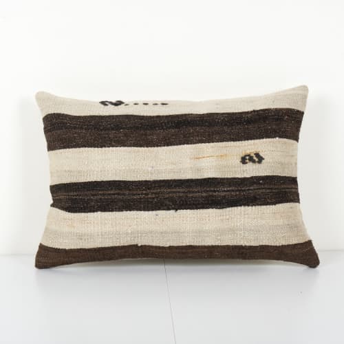 Vintage Kilim Pillowcase Throw Rug Pillow,  Striped Lumbar K | Cushion in Pillows by Vintage Pillows Store