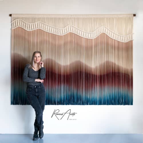 Modern Wall Art Tapestry - ELENA | Wall Hangings by Rianne Aarts / Teddy and Wool Studio