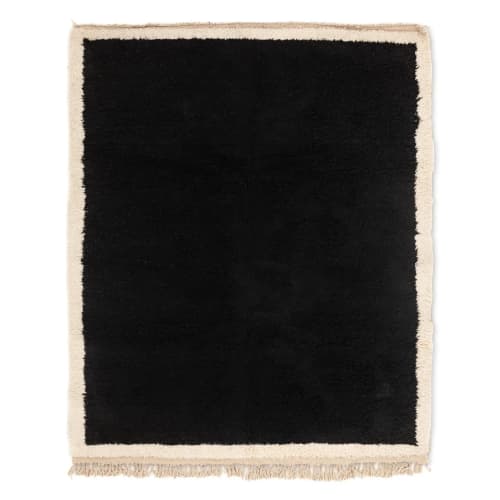 Black Moroccan Beni Ourain rug, Authentic Moroccan Rug | Rugs by Benicarpets
