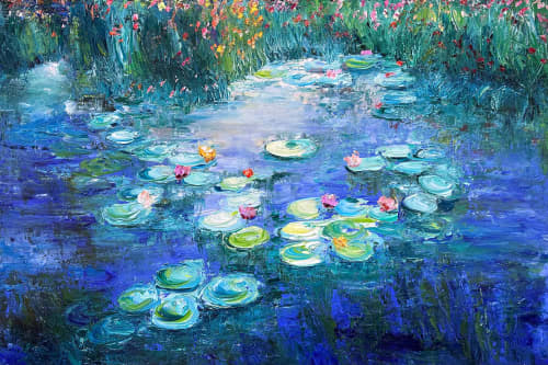 Page Turner | Oil And Acrylic Painting in Paintings by Checa Art. Item made of canvas with synthetic