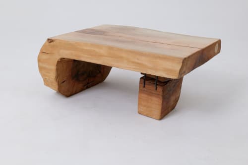 Side Table, Organic, Live-Edge, Walnut, Rustic, Minimalist Handmade | Tables by Logniture