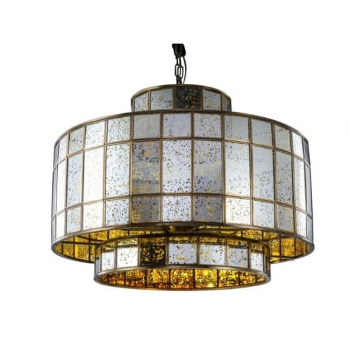 QZ7507 Vitti Mirrored Glass Chandelier | Chandeliers by Alan M