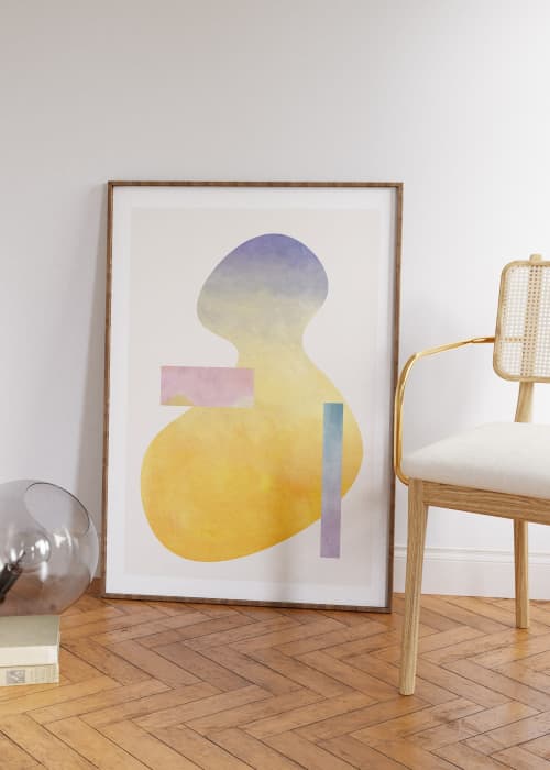 Mid Century Modern Wall Art Print, Abstract Artwork | Digital Art in Art & Wall Decor by Capricorn Press. Item composed of paper