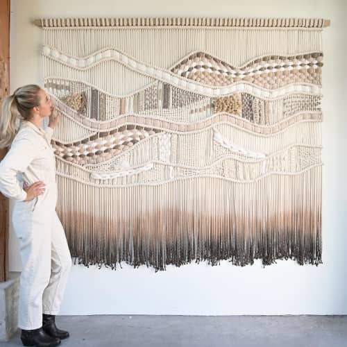Contemporary Rope Art Tapestry - SABRINA | Macrame Wall Hanging in Wall Hangings by Rianne Aarts / Teddy and Wool Studio