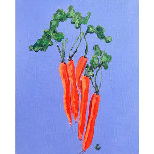 Carrots | Oil And Acrylic Painting in Paintings by Nicole Simms