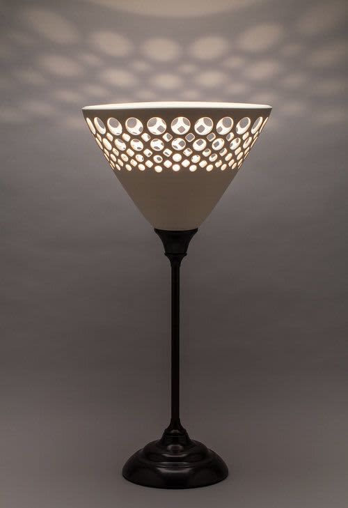 Conical Demi Lace Table Lamp by Lynne Meade Wescover Lamps