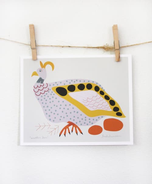 Mother Hen Print | Prints by Leah Duncan. Item composed of paper compatible with mid century modern and contemporary style