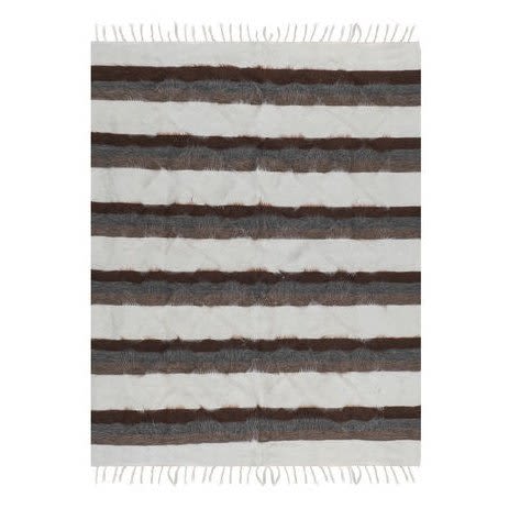 Striped Turkish Siirt Blanket - Shagy Carpet | Area Rug in Rugs by Vintage Pillows Store