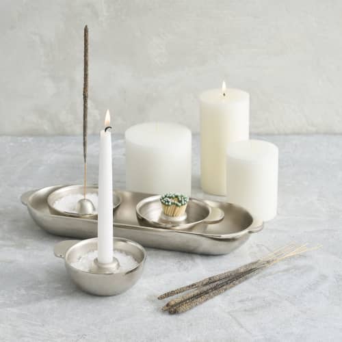 Nickel Intention Set | Candle Holder in Decorative Objects by The Collective