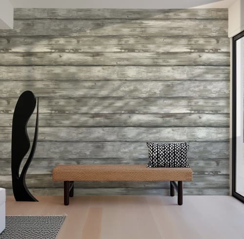 Weathered Wooden Plank  —  Rustic Farmhouse Luxury Wallpaper Mural | Wall Treatments by ELLE WALLS