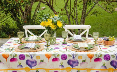 Radish Tablecloth | Linens & Bedding by OSLÉ HOME DECOR. Item made of fabric