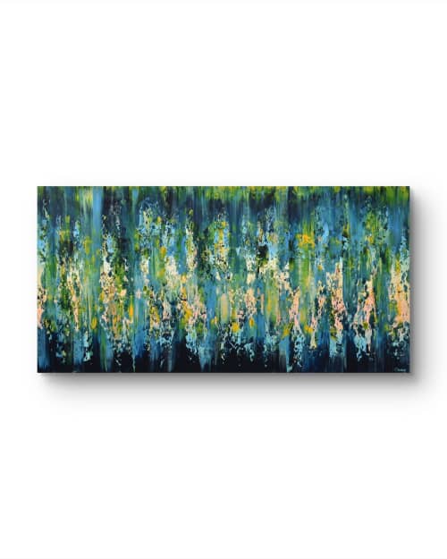 Lagon Bleu | Oil And Acrylic Painting in Paintings by Lisa Carney
