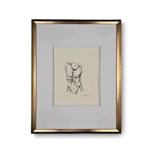 Torso Study No. 2 | Drawing in Paintings by John Velo Studio