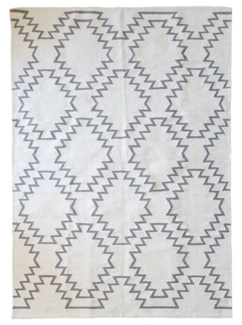 Gray Cali Handwoven Area Rug | Rugs by Mumo Toronto. Item composed of wool