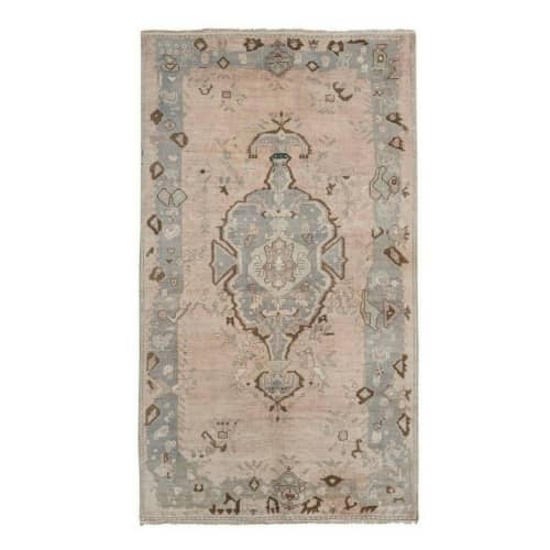 Antique Hand-Knotted Anatolian Konya Karapinar Rug | Area Rug in Rugs by Vintage Pillows Store. Item composed of cotton
