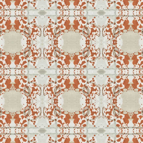 Mirror, Rust | Fabric in Linens & Bedding by Philomela Textiles & Wallpaper. Item composed of linen