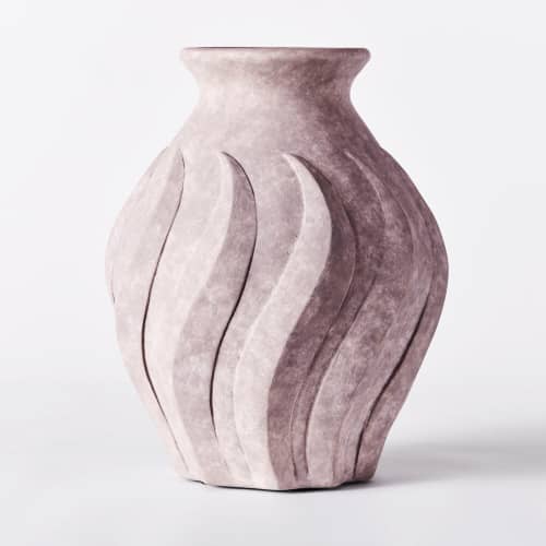 Swirl Vase Grey Large | Work by District Loom