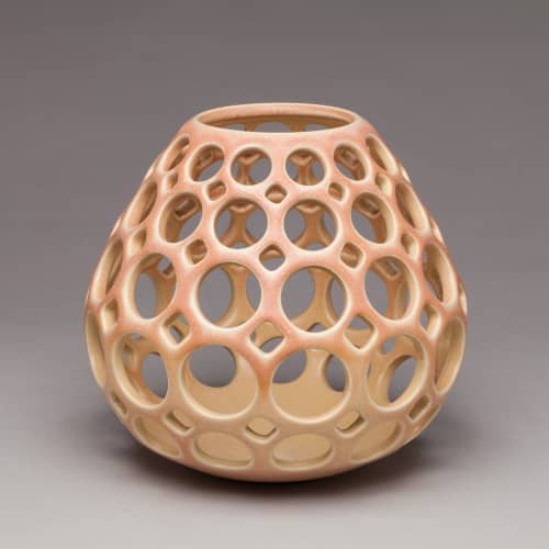 Openwork Teardrop Vessel - Blush | Decorative Objects by Lynne Meade