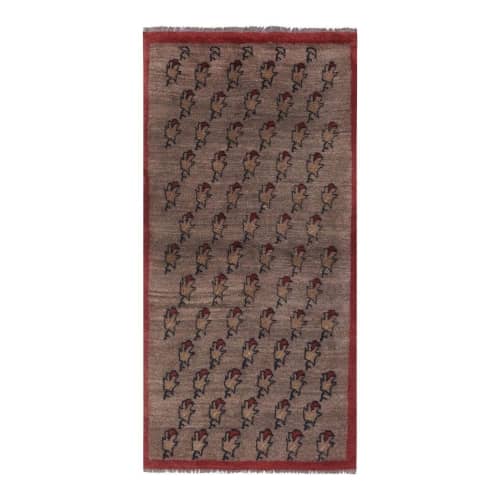 Vintage Organic Wool Turkish Tulu Rug 3'7'' X 6'11'' | Runner Rug in Rugs by Vintage Pillows Store. Item made of cotton & fiber