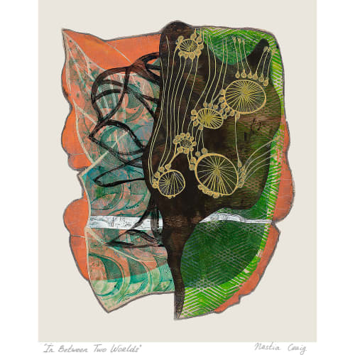 In Between Two Worlds- PRINT | Prints by Nastia Craig. Item composed of paper
