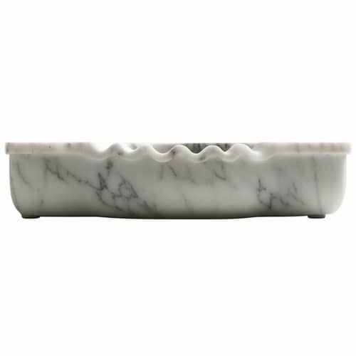 Unique Classic-Midcentury Design Wall mounted Carrara Marble Sink | Water Fixtures by AYMARBLEDESIGN LLC