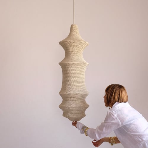 Saint II Crochet Pendant Lamp | Pendants by Hamimi